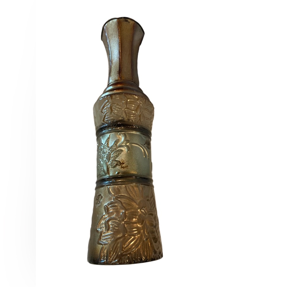 Elegant Embossed Metal Vase
